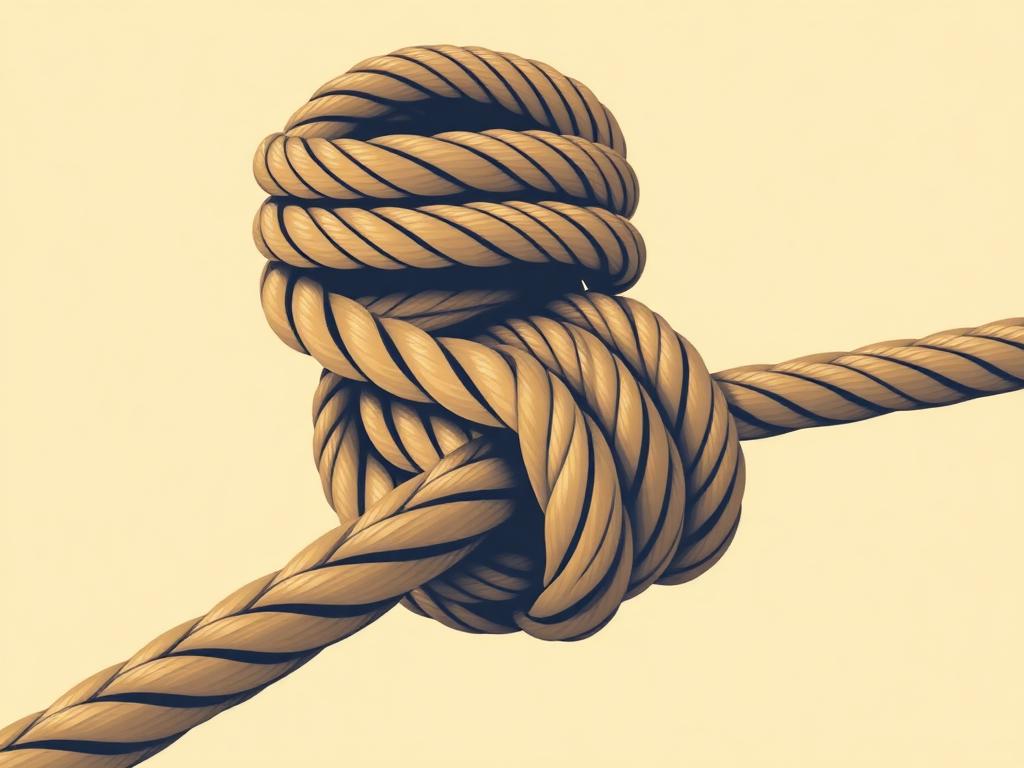 Taut-line hitch gripping a guyline